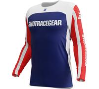 Shot Contact Mythic Maillot de motocross, rojo-azul, tamaño L para Hombres