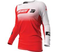 Shot Contact Scope Maillot de Motocross, Rojo/Blanco, Talla XXL