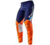 Shot Contact Tracer Pantalones de motocross, azul-naranja, tamaño 36 para Hombres