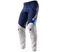 Shot Contact Tracer Pantalones de motocross, blanco-azul, tamaño 36 para Hombres