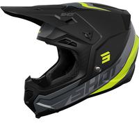 Shot Core Custom Casco de motocross, negro/amarillo neón, Talla XL (61/62)