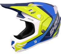 Shot Core Fast Casco de motocross, Azul/Amarillo, Talla XL (61/62)