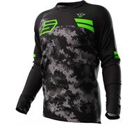 Shot Devo Army Maillot de Motocross, negro-verde, tamaño S para Hombres