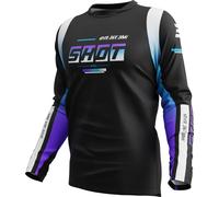 Shot Devo Block Maillot de motocross, morado, Talla S