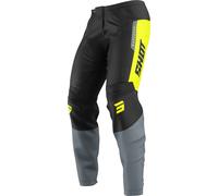 Shot Devo League Pantalones de motocross, negro-gris-amarillo, tamaño 30 para Hombres