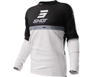 Shot Devo Reflex Maillot de Motocross, Blanco/Negro, Talla L