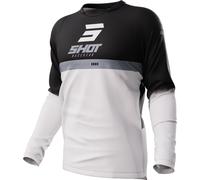 Shot Devo Reflex Maillot de Motocross, Blanco/Negro, Talla XL