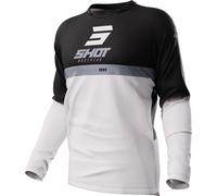 Shot Devo Reflex Maillot de Motocross, negro-blanco, tamaño 2XL para Hombres