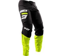 Shot Devo Reflex Pantalones de motocross, negro-amarillo, tamaño 26 para Hombres