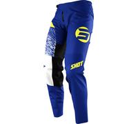 Shot Devo Roll Pantalones de Motocross para niños, azul-amarillo, tamaño 10/11