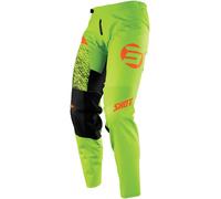 Shot Devo Roll Pantalones de Motocross para niños, verde-naranja, tamaño 10/11