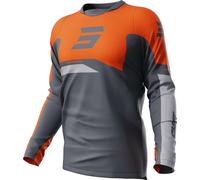 Shot Devo Star Maillot de motocross, gris/naranja, Talla L
