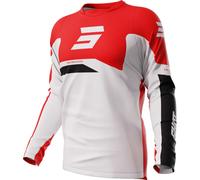 Shot Devo Star Maillot de motocross, Rojo/Blanco, Talla L