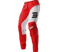 Shot Devo Star Pantalones de motocross, blanco-rojo, tamaño 34 para Hombres