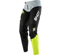 Shot Devo Versus Pantalones de Motocross, negro/amarillo, Talla 30