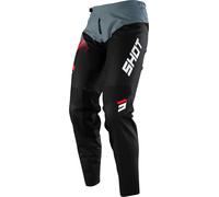 Shot Devo Versus Pantalones de Motocross, negro/rojo, Talla 30