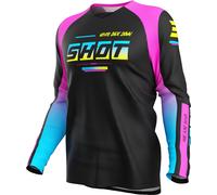 Shot Draw Block Maillot de motocross juvenil, rosa, tamaño 6 - 7