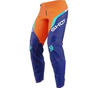 Shot Draw Daytona Pantalones de motocross para jóvenes, naranja, tamaño 8/9