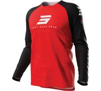 Shot Draw Escape Maillot de motocross para niños, negro-rojo, tamaño 10 - 11