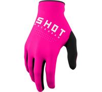 Shot Draw Guantes de motocross, negro-rosa, tamaño S M