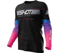 Shot Draw Kid Indy Maillot de motocross, negro, tamaño M