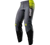 Shot Draw Kid Peak Pantalones de motocross, negro-gris-amarillo, tamaño 36 para Niños