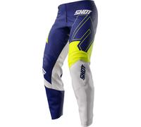 Shot Draw Kid Rush Pantalones de motocross, blanco-azul, tamaño 42 para Niños