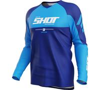 Shot Draw Private Maillot de motocross, azul, tamaño 2XL para Hombres