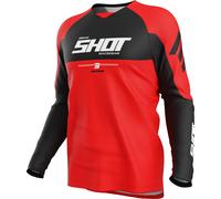 Shot Draw Private Maillot de motocross, rojo, tamaño XL para Hombres