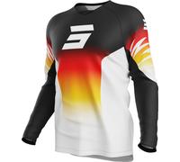 Shot Draw X-Trem Maillot de motocross para niños, negro-blanco-naranja, tamaño 10 - 11
