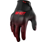 Shot Drift Rim Guantes de motocross, negro/rojo, Talla 12