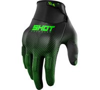 Shot Drift Rim Guantes de motocross, negro-verde, tamaño L para Hombres