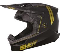 Shot Furious Army Casco de motocross, negro-oro, tamaño S para Hombres