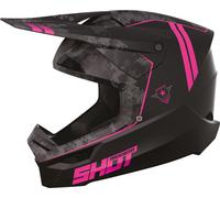 Shot Furious Army Casco de motocross, negro-rosa, tamaño 2XL para Hombres