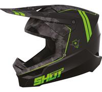 Shot Furious Army Casco de motocross, negro-verde, tamaño L para Hombres