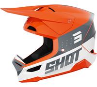 Shot Furious League Casco de motocross, blanco-naranja, tamaño L para Hombres