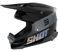 Shot Furious League Casco de motocross, negro-gris, tamaño 2XL para Hombres
