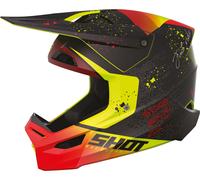 Shot Furious Matrix Casco de motocross, negro-rojo-amarillo, tamaño 2XL para Hombres