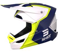 Shot Furious Reflex Casco de motocross, blanco-azul-amarillo, tamaño XL para Hombres