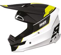 Shot Furious Scope Casco de motocross, negro-blanco-amarillo, tamaño 2XL para Hombres