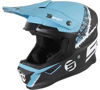 Shot Furious Storm Casco de Motocross, negro-azul, tamaño XL para Hombres