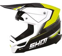 Shot Furious Tracer Casco de Motocross para Niños, negro-blanco-amarillo, tamaño S