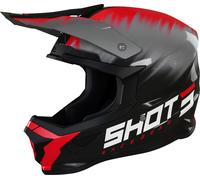 Shot Furious Versus Casco de Motocross, negro-rojo, tamaño 2XL para Hombres