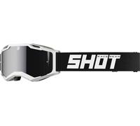 Shot Iris 2.0 Solid Gafas de motocross, Negro/Blanco, Talla única