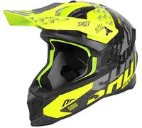 Shot Lite Carbon Rush Casco de Motocross, Amarillo neón, Talla XS (53/54)