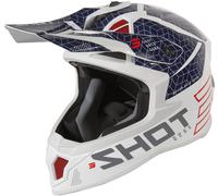 Shot Lite Core Casco de Motocross, Azul/Rojo, Talla XL (61/62)
