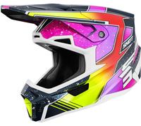 Shot Lite Racing Mips Casco de motocross, Azul/Neón Amarillo, Talla M (57/58)