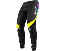 Shot Contact Nitro Pantalones de motocross, negro-amarillo, tamaño 36 para Hombres
