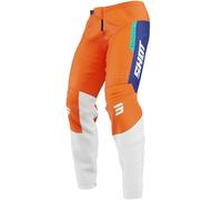 Shot Devo League Pantalones de motocross, blanco-azul-naranja, tamaño 28 para Hombres