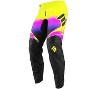Shot Draw X-Trem Pantalones de motocross para niños, negro-amarillo, tamaño 4/5